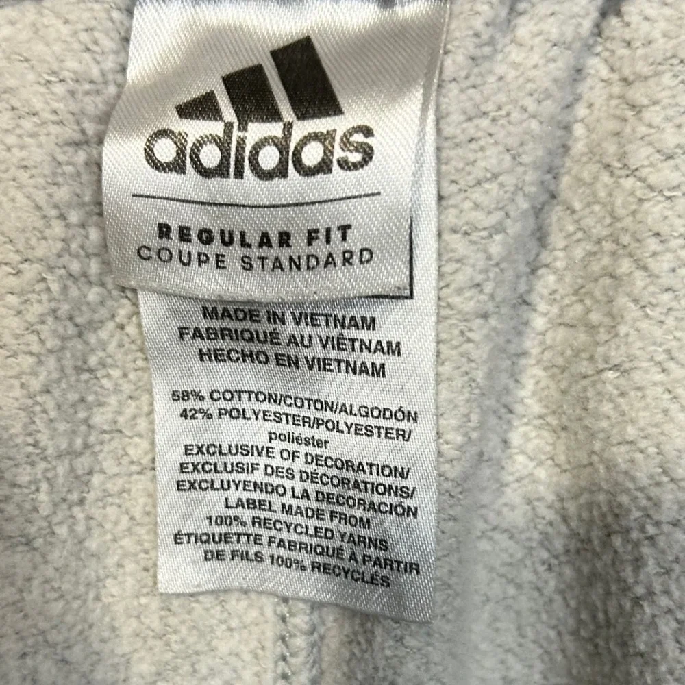 Adidas Gray Jogger Sweatpants Boys Size Large Regular‎ Fit Athleisure Athletic
